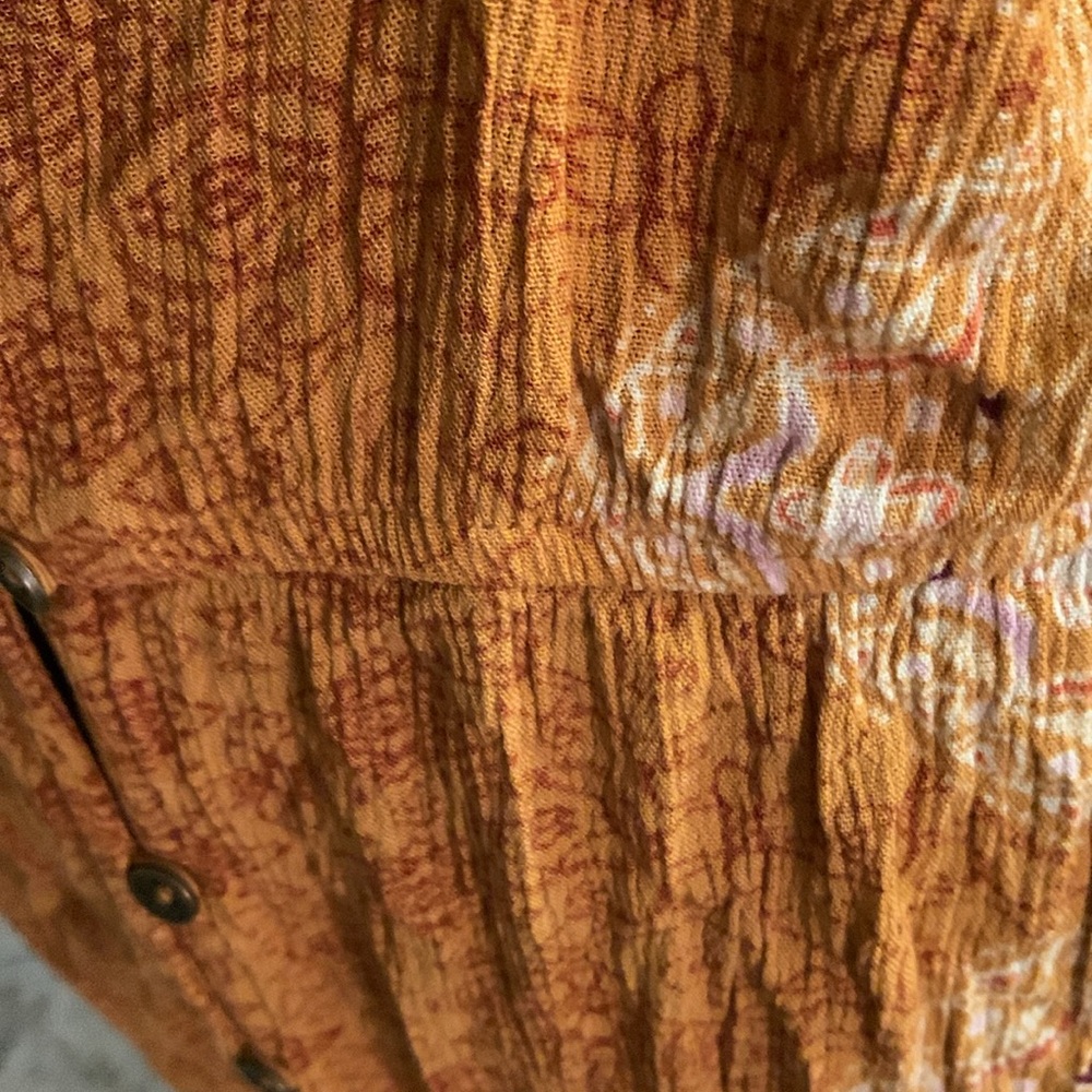 Xhilaration Printed Crinkle Button-front Jumpsuit - Picture 5 of 6